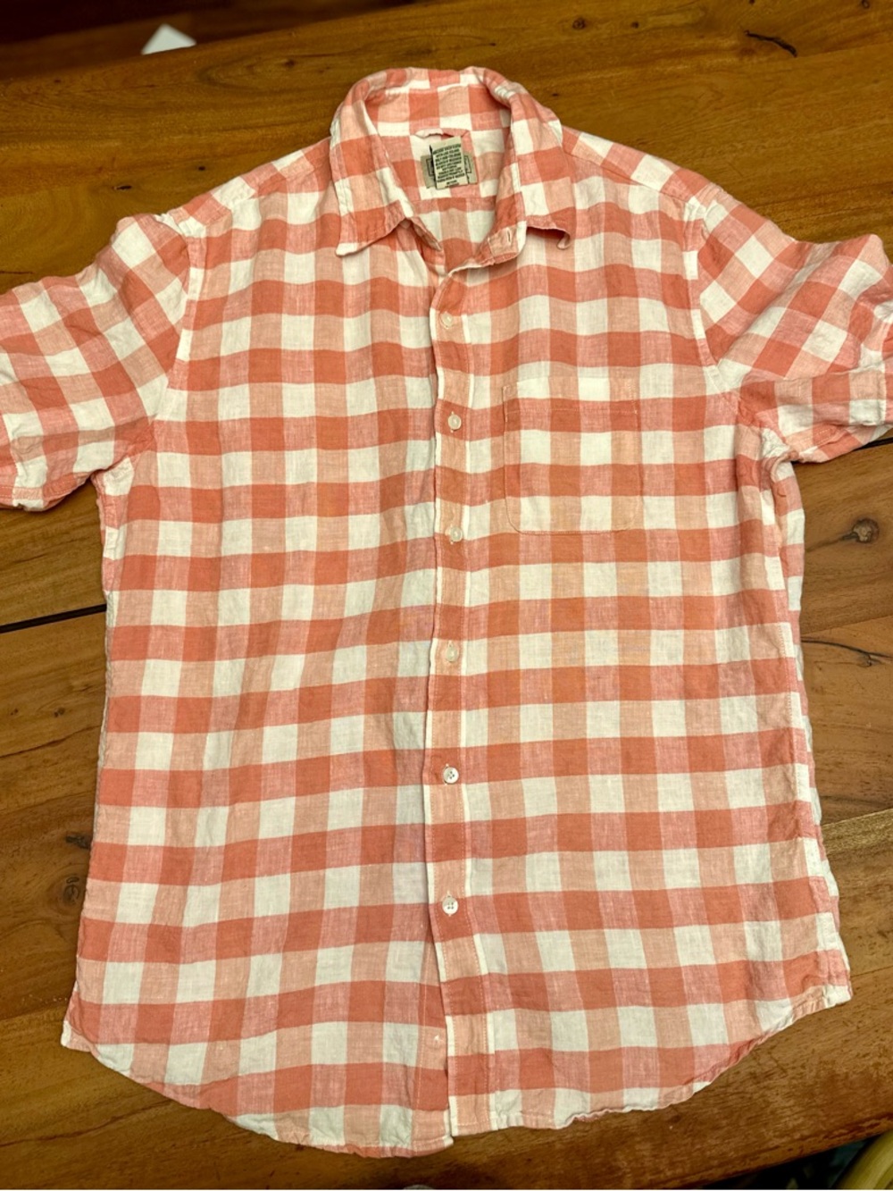 L.L. Bean Men's Short Sleeve Linen button down